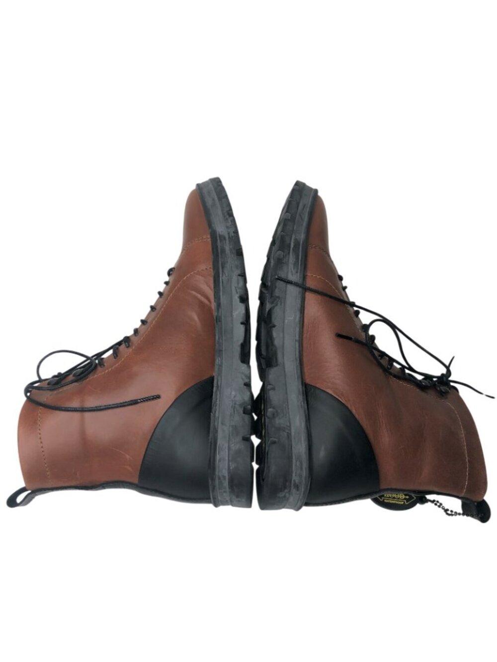 Radix Lab Hood Wurkshu Brown Leather Mens Combat Boots, Size US 8 - Picture 4 of 7